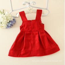 vestido de princesa de algodón delantal niños ropa de nylon para 1Y cutie ropa para niñas pequeños vestidos de flores grandes appliqued